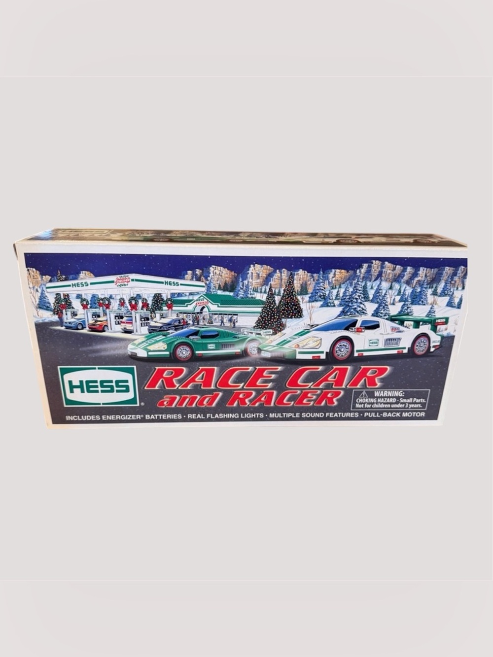 Hess Green Race Car and Racer collectable NIB